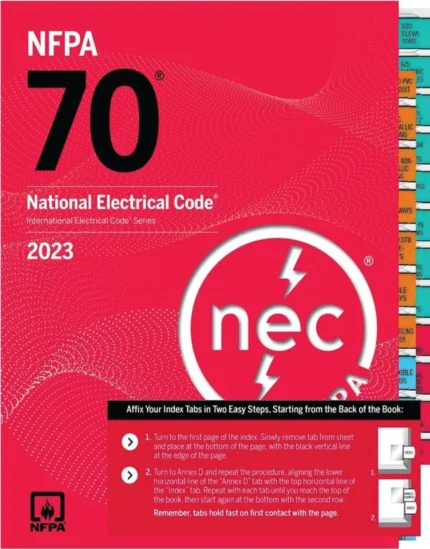 National Electrical Code 70 2023 With Index Tab NFPA 70 Paperback Book